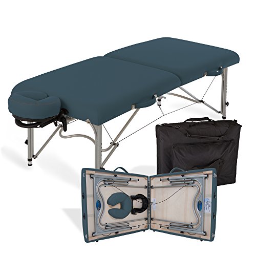 EARTHLITE Portable Massage Table LUNA - Ultra-Lightweight, Patented Aluminum Reiki Frame incl. Flex-Rest Face Cradle & Carry Case (29lb)