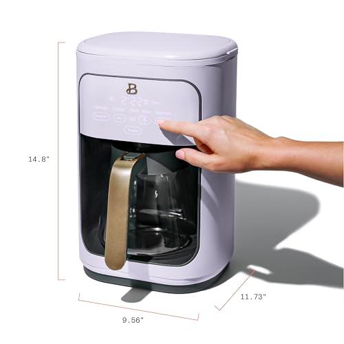 Beautiful Coffee Maker, 14-Cup, Touch-Activated Display, Programmable, Automatic Shut-Off, 1200W, Keep Warm, 24h Timer (Cornflower Blue)
