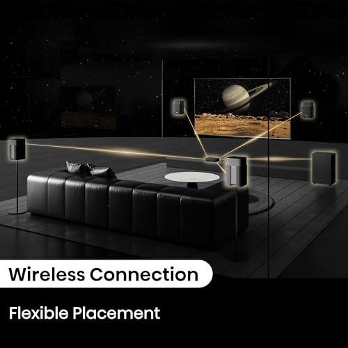 Hisense HT Saturn 4.1.2Ch Sound Bar with Wireless Subwoofer, Dolby Atmos, DTS:X, Bluetooth 5.3, EzPlay, 4K HDMI Pass Through, Roku TV Ready