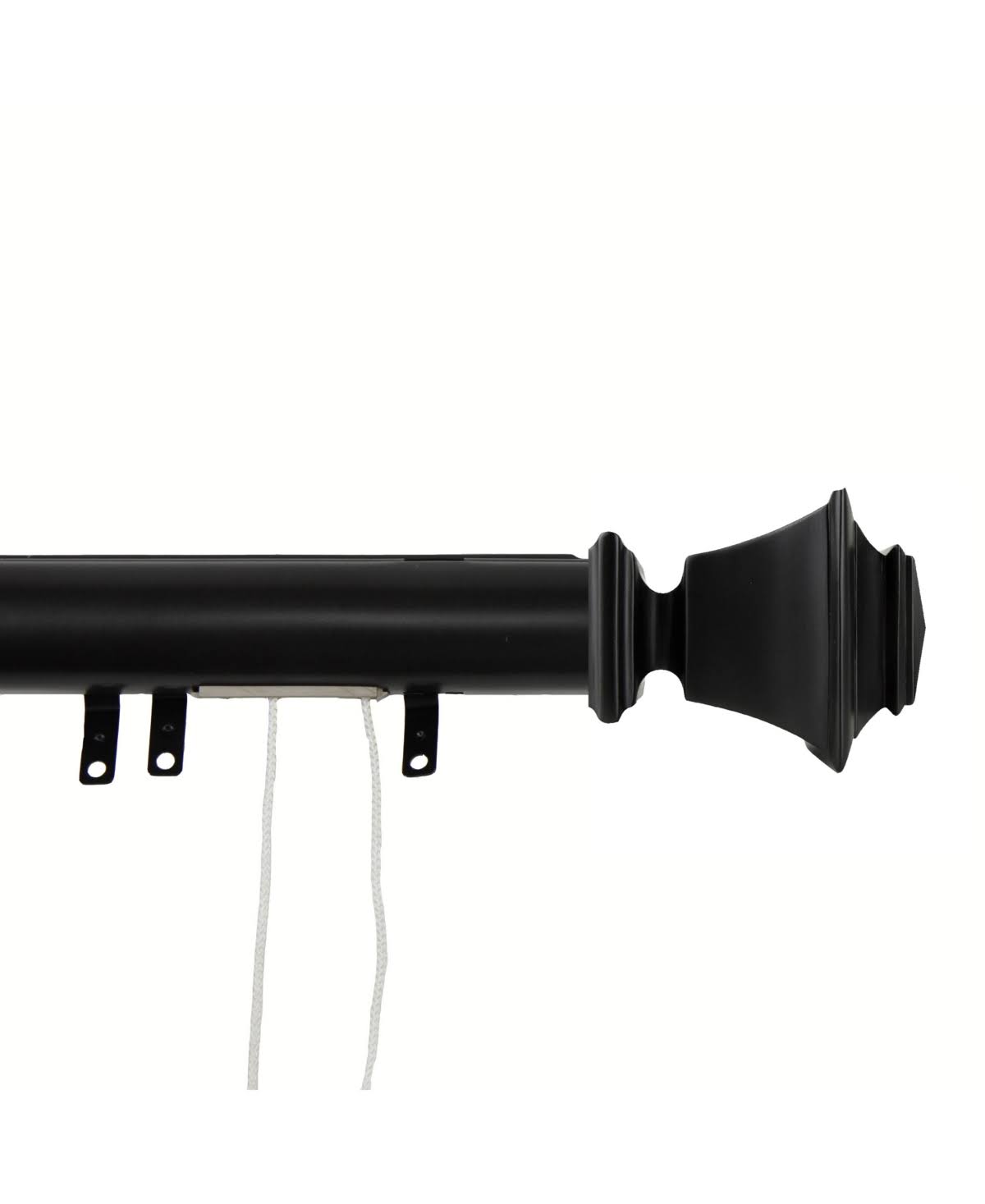 Rod Desyne 30 in. - 48 in. Bach Decorative Traverse Rod with Sliders in Satin Nickel