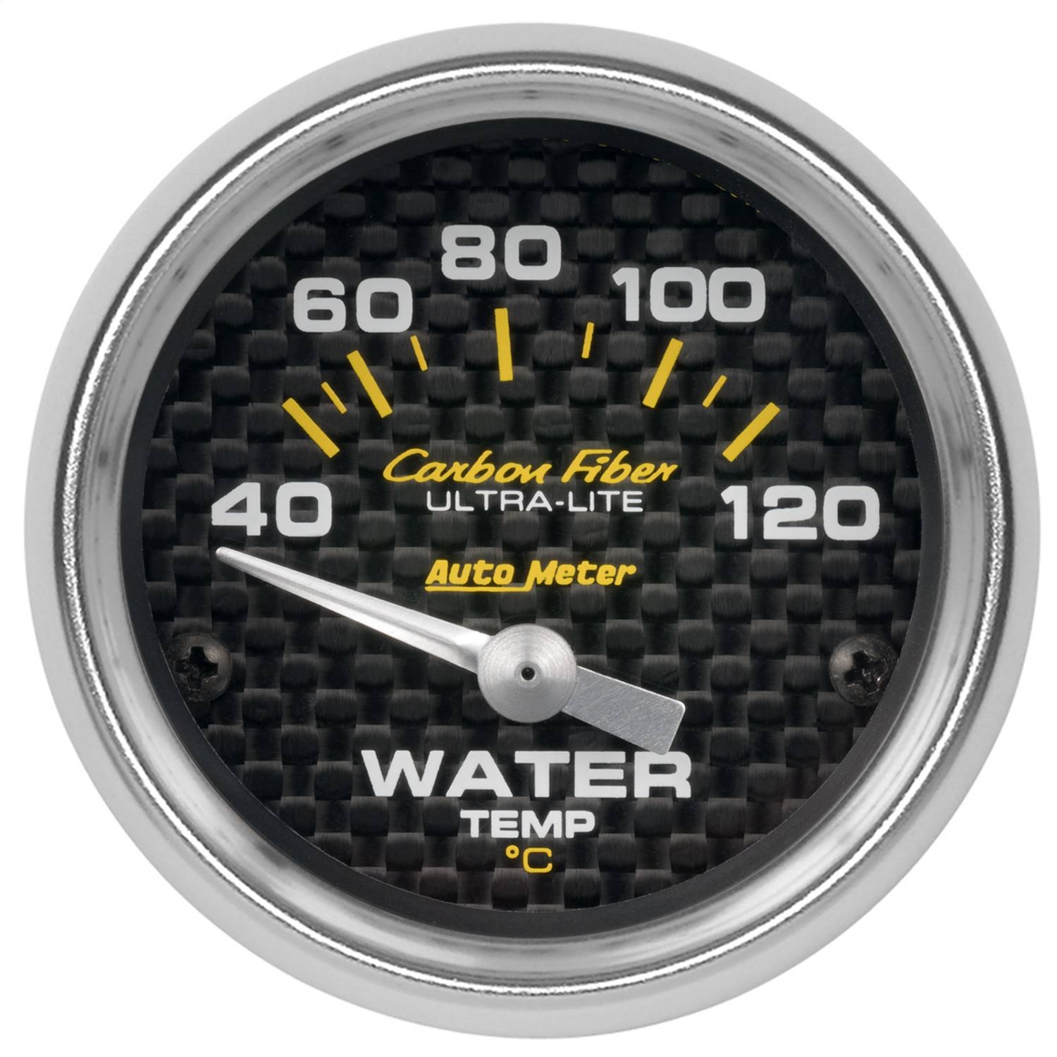 Autometer 4737-M Carbon Fiber Electric Water Temperature Gauge