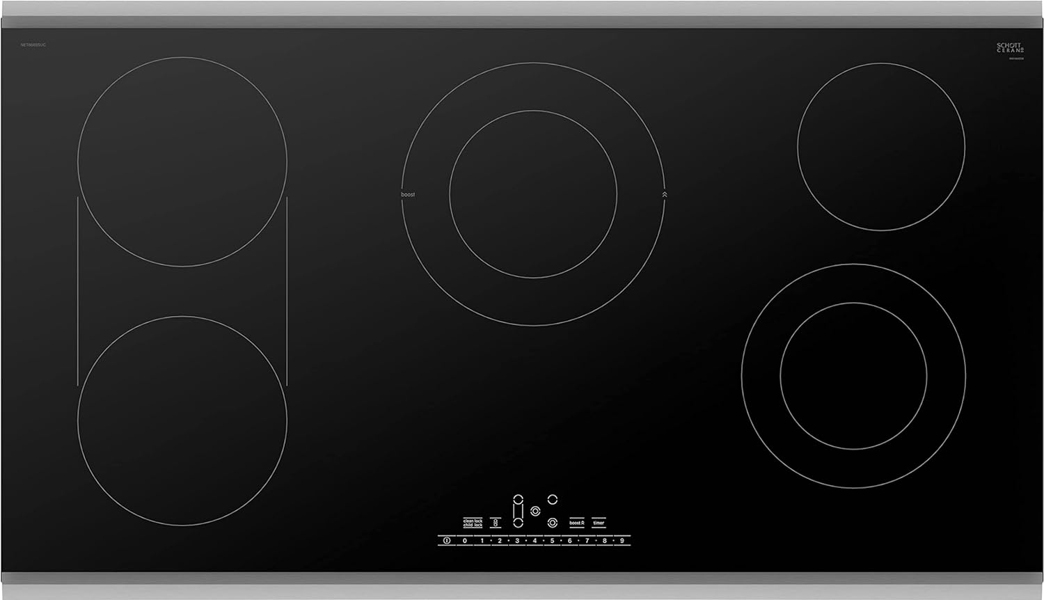 Bosch NET8669SUC Electric Cooktop in Black Stainless Steel - Smart Home Appliances
