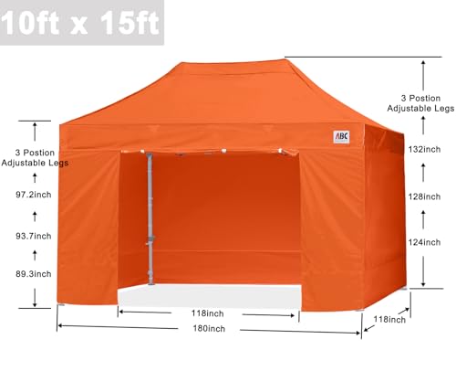 ABCCANOPY Easy Pop Up Canopy Tent with Sidewalls 10x10 Commercial -Series, White