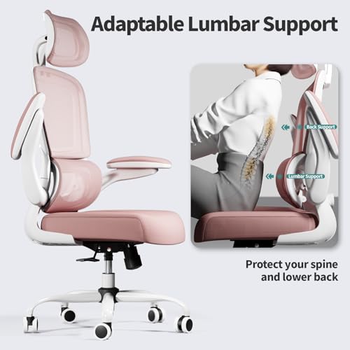 TRALT Office Chair Ergonomic Desk Chair, 330 LBS Home Mesh Office Desk Chairs with Wheels, Comfortable Gaming Chair