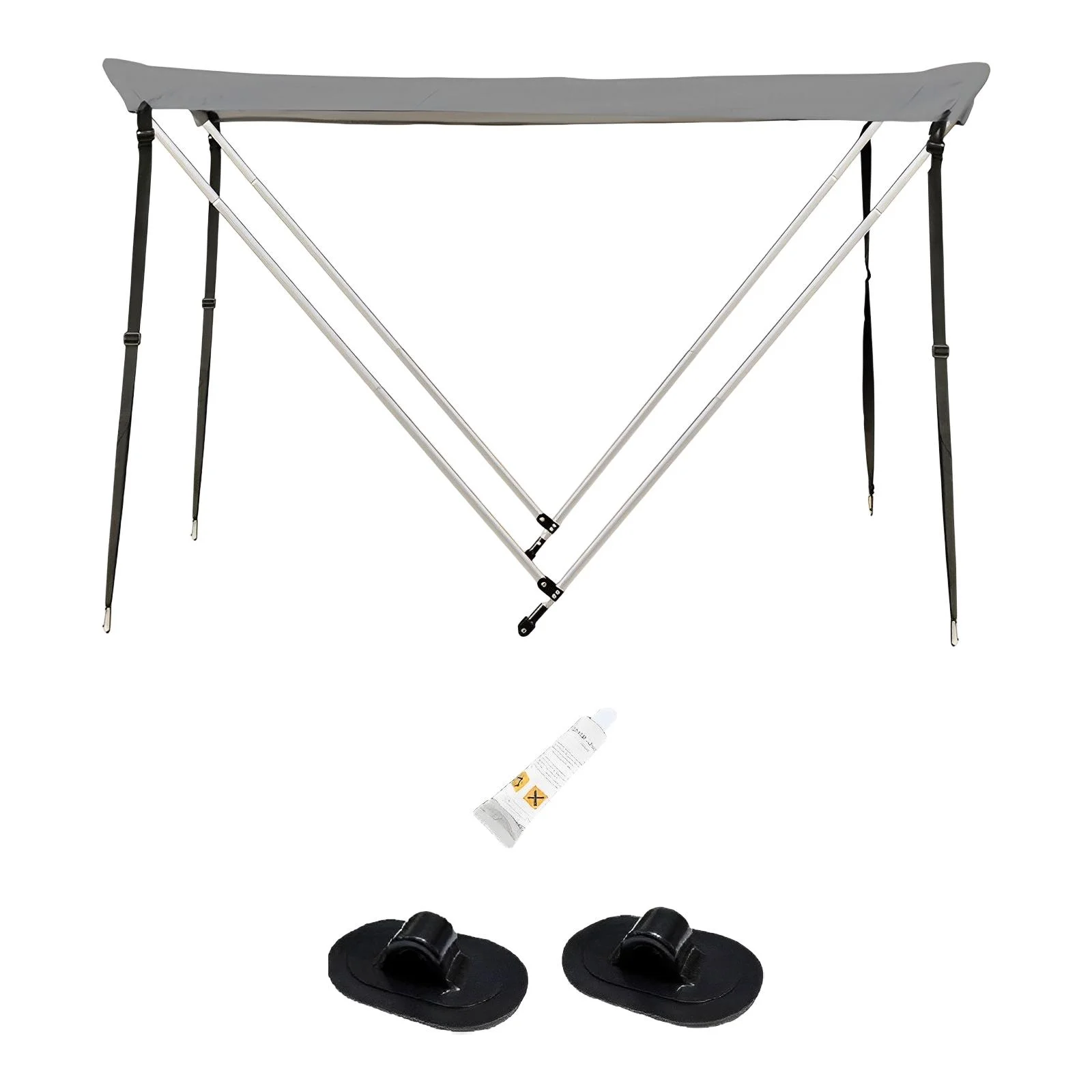 Boat Canopy with Adjustable Strap Foldable Tent Bimini Top Replacement Cover 3PCS