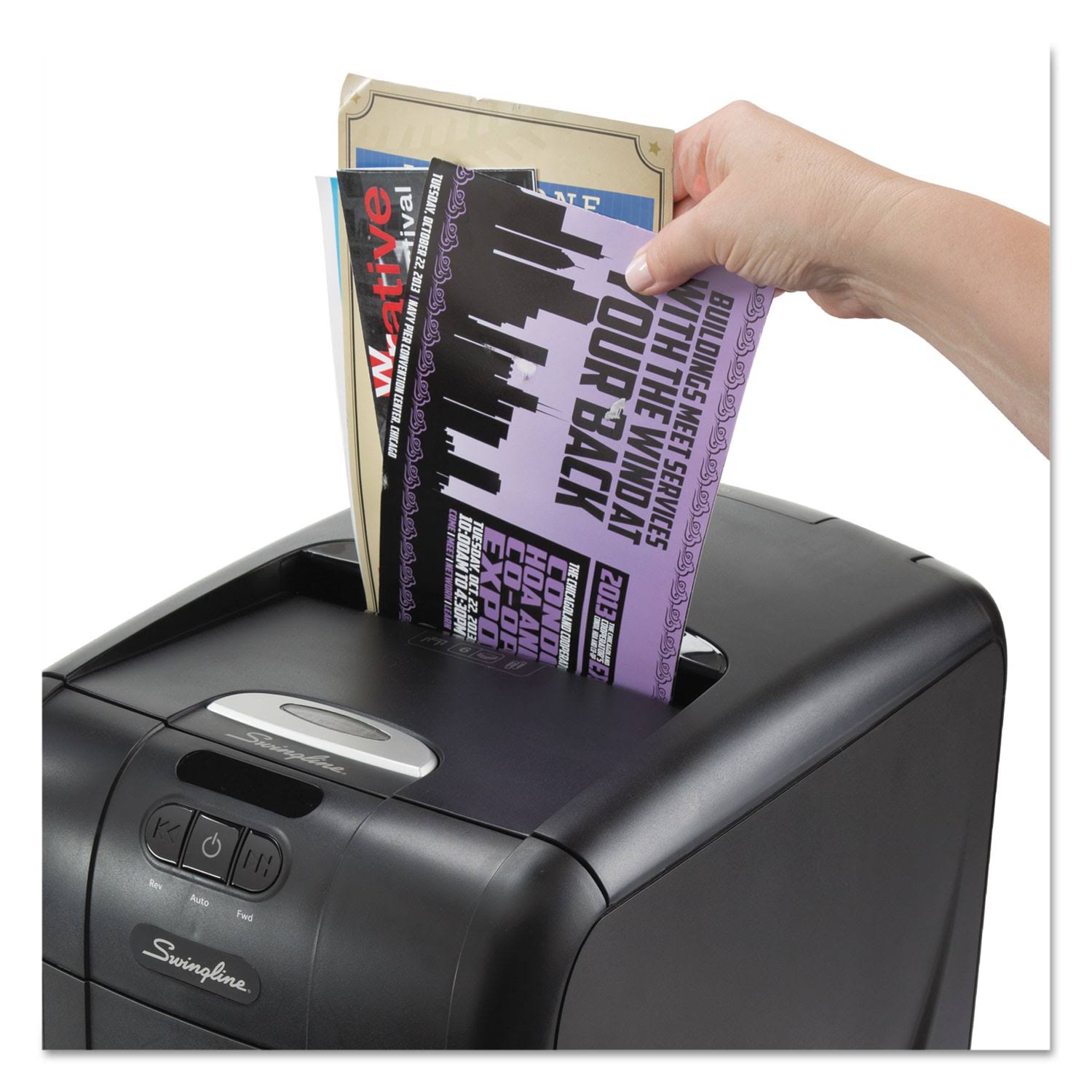 Swingline Stack-and-Shred 130xl Auto Feed Super Cross-Cut Shredder Value Pack