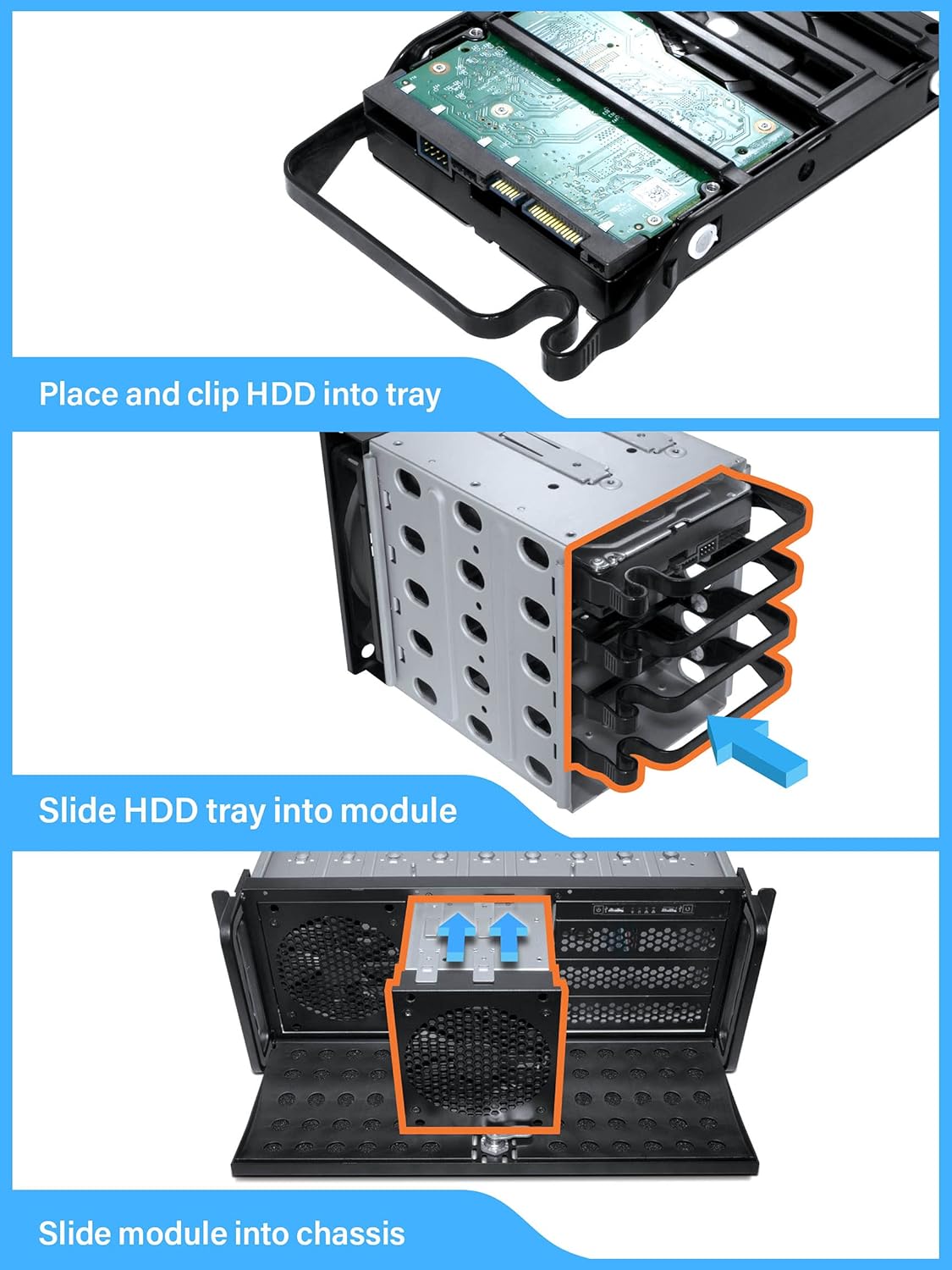Rosewill 4U Server Chassis 15 Bay Server Case 15x 3.5 HDD Bays, E-ATX Board, Rackmount Server Case
