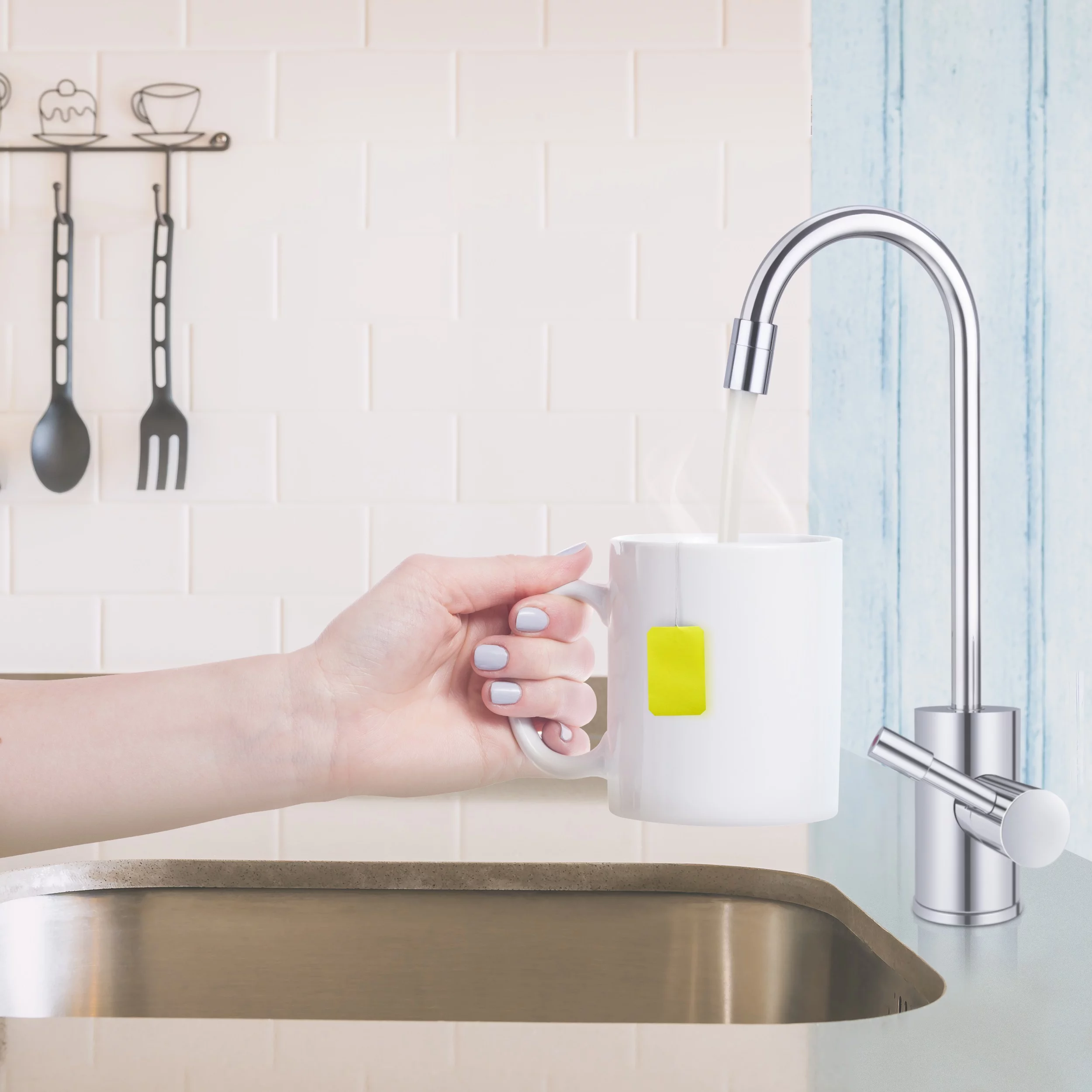 American Standard Kitchen Hot Water Dispenser 1500W with Chrome Single Handle Faucet 41-ASH-410-F575-CH