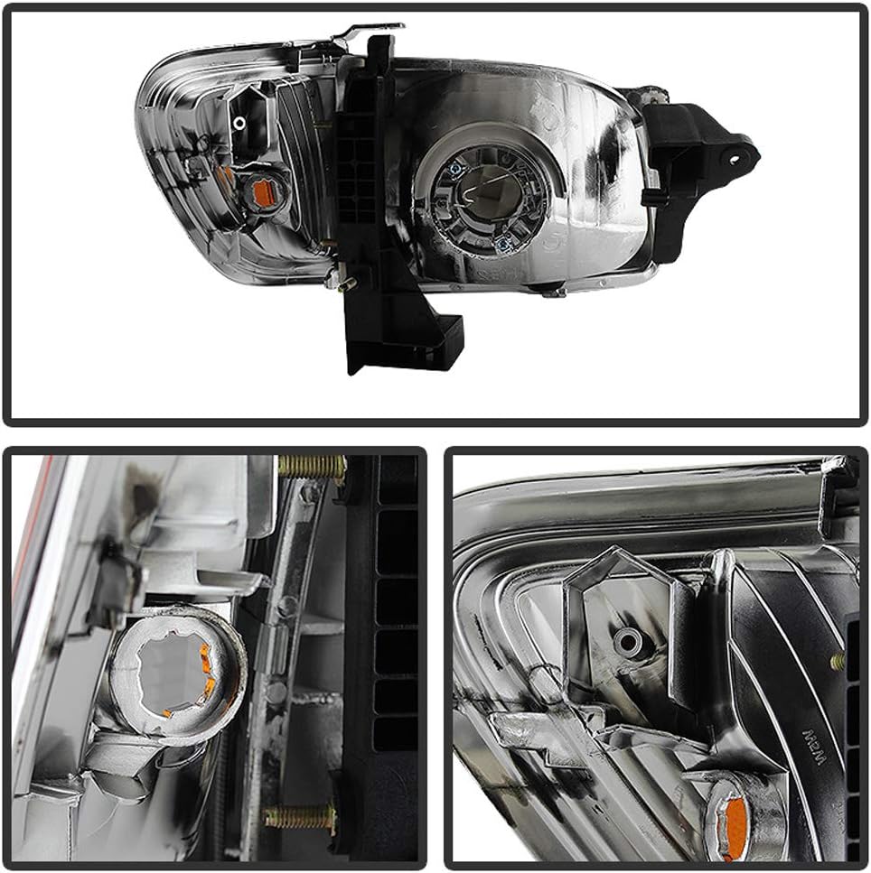 ACANII - For 2001-2004 Toyota Tacoma Headlights+Corner Parking Signal Lights+Bumper Lamps Driver + Passenger Side