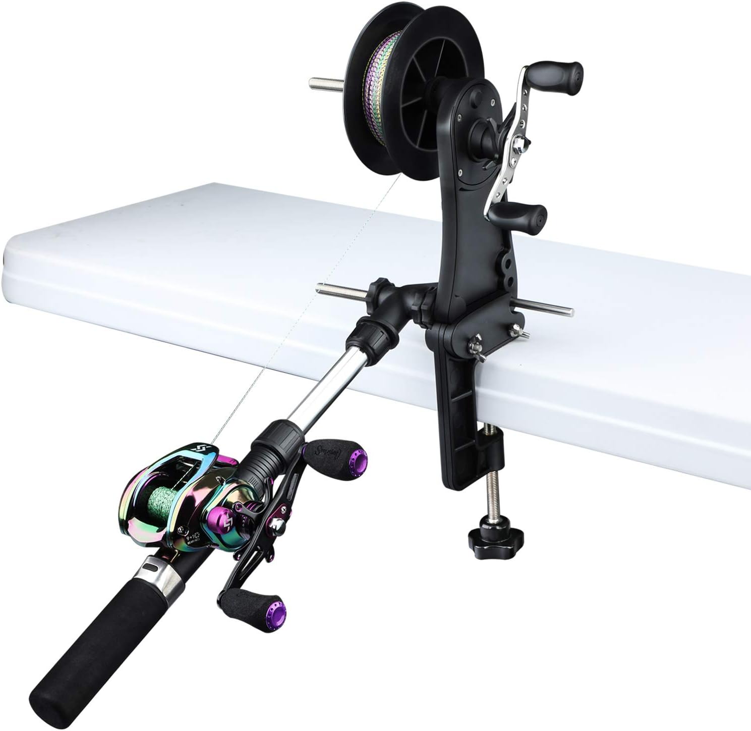 Sougayilang Fishing Line Spooler,Portable Spooling Station System, Multifunction Spooler for Baitcasting Reel & Spinning Reel