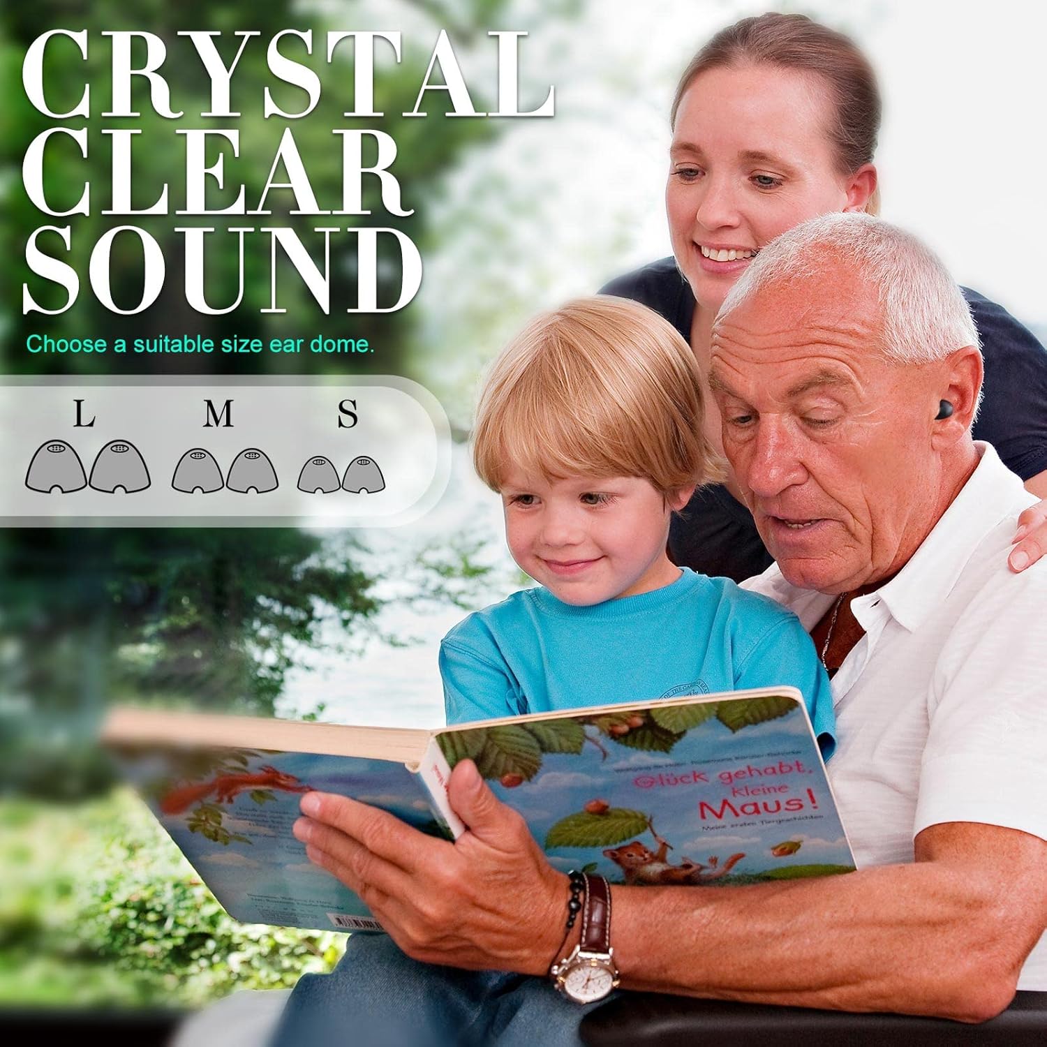 A Pair of Rechargeable Invisible Hearing Amplifier Device In-Ear Sound Amplifier Enhancer Mini Invisible Personal Sound Amplify Product in Ear Canal