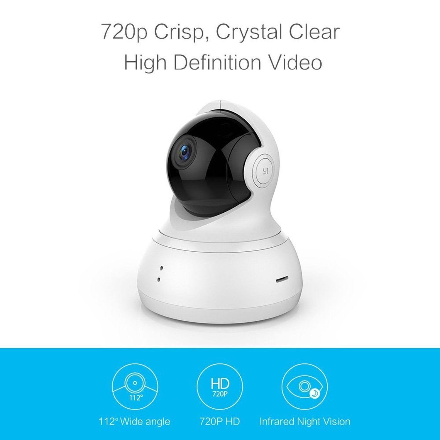Yi Dome Camera Pan Tilt Zoom Wireless IP Security Surveillance System 720p HD