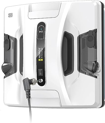 HOBOT-2S Window Cleaning Automatic Robot with Ultrasonic Water Spray, Intelligent Cleaning, AI Smart Route Plan, Dual Replaceable Water Tanks