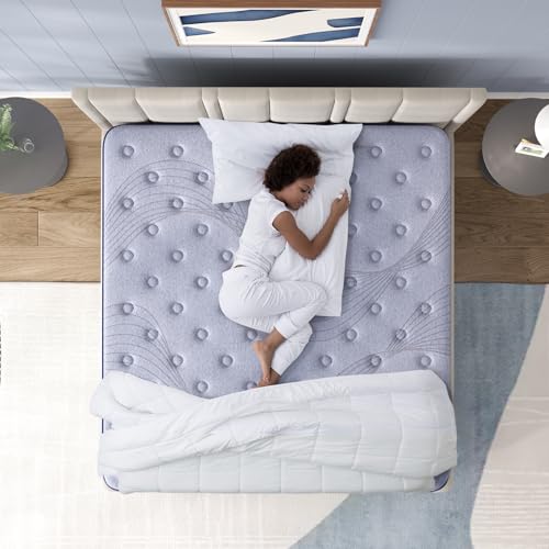 Avenco Queen Size Mattress, Queen Mattress in a Box, 10 Inch Hybrid Mattress Queen, Medium Firm