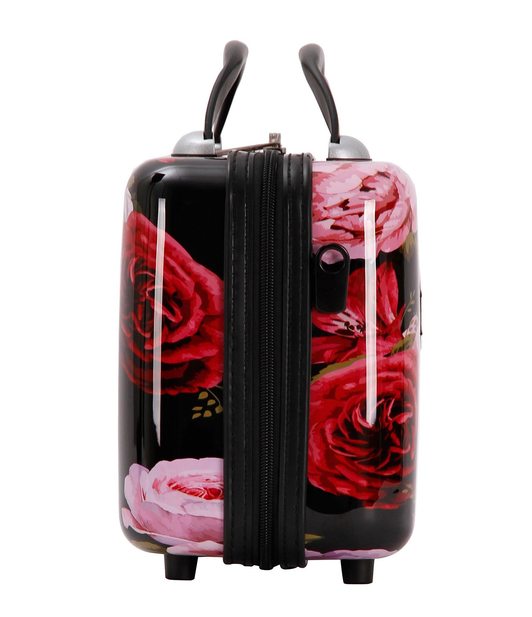 Triforce Versailles Collection Floral Travel Beauty Case, Black Floral