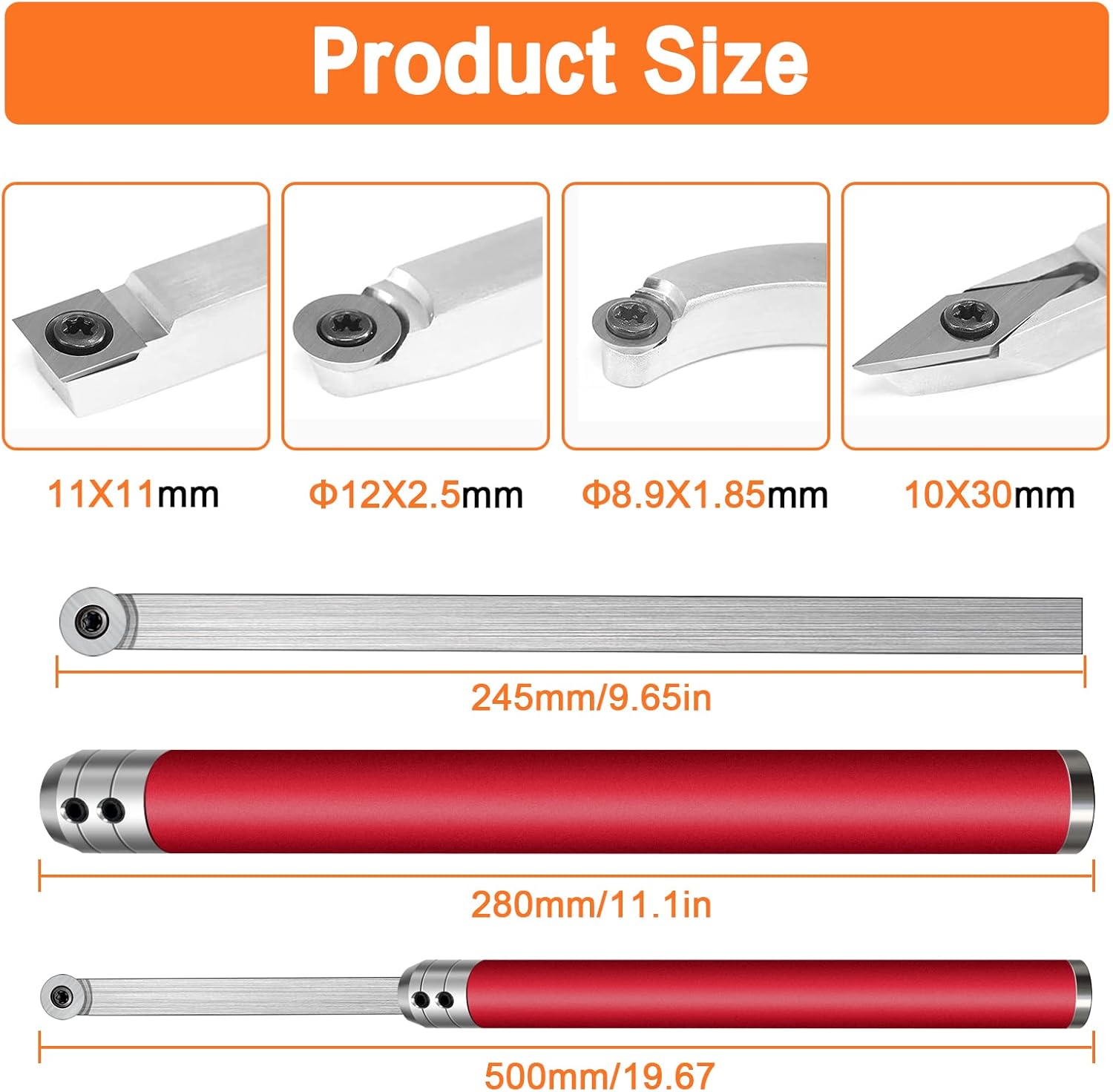 Carbide Tipped Wood Lathe Turning Tools Set
