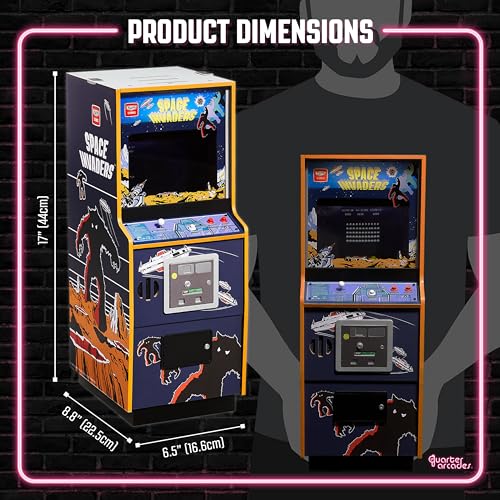 Numskull Quarter Arcades Teenage Mutant Ninja Turtles Collector's Edition Mini Arcade - 1/4 Scale Authentic Wooden Replica, Original ROM