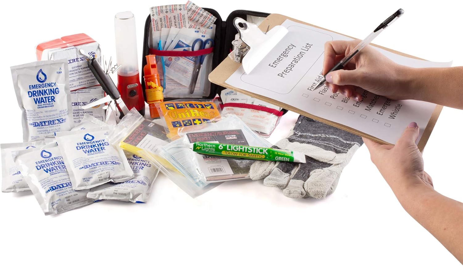 First My Family All-in-One 2 Person, 72 Hour Emergency Survival Kit for Fires, Earthquakes, Hurricanes, Floods, Tsunami and Other Disasters
