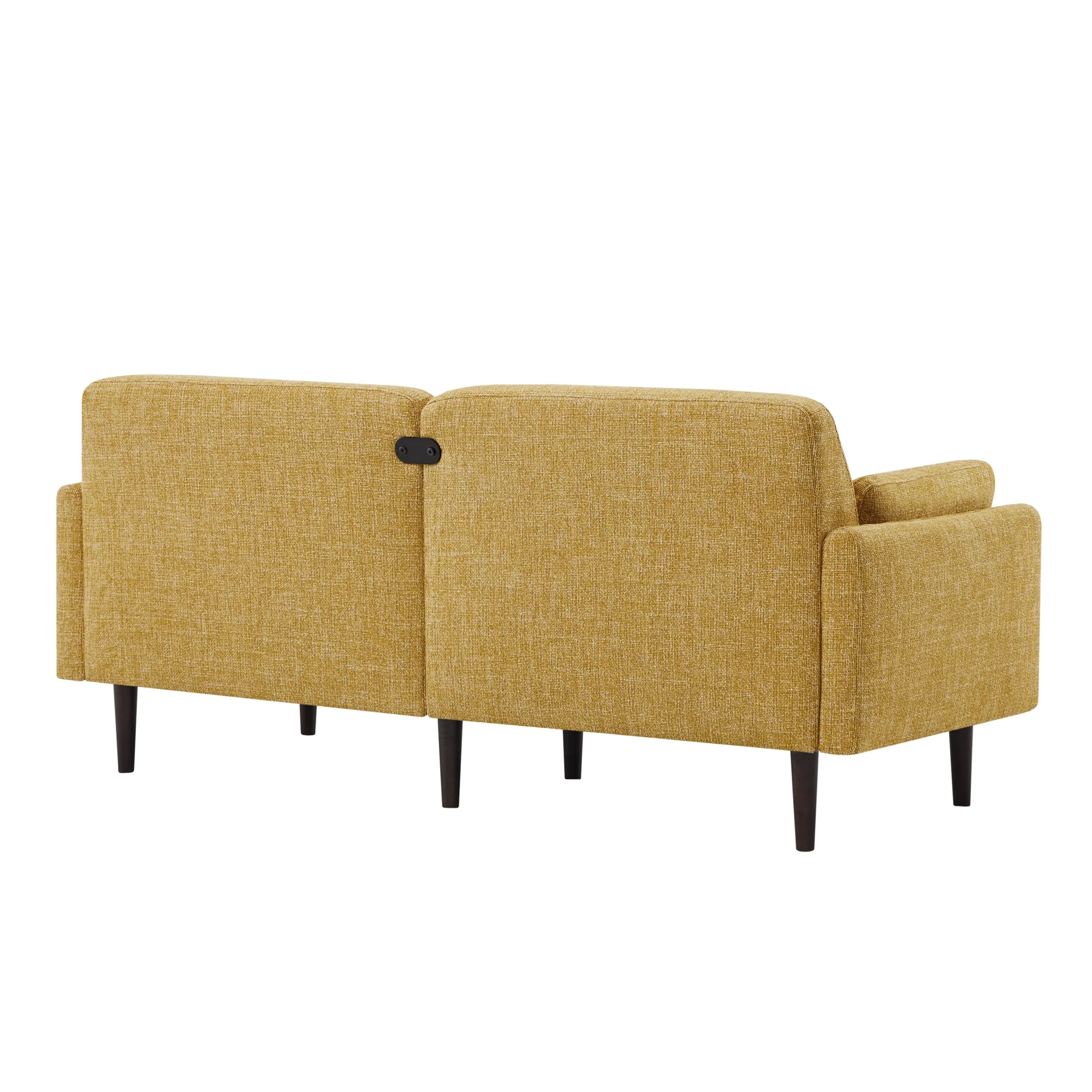 CHITA Mid-Century Modern Sofa, Fabric Couch for Living Room with Solid Wood Leg, 73''W, Mustard Yellow