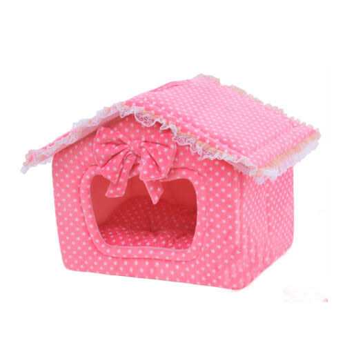 Princess Pink Pet Dog Handmade Bed House+1 candy Pillow - Pet Supplies online store