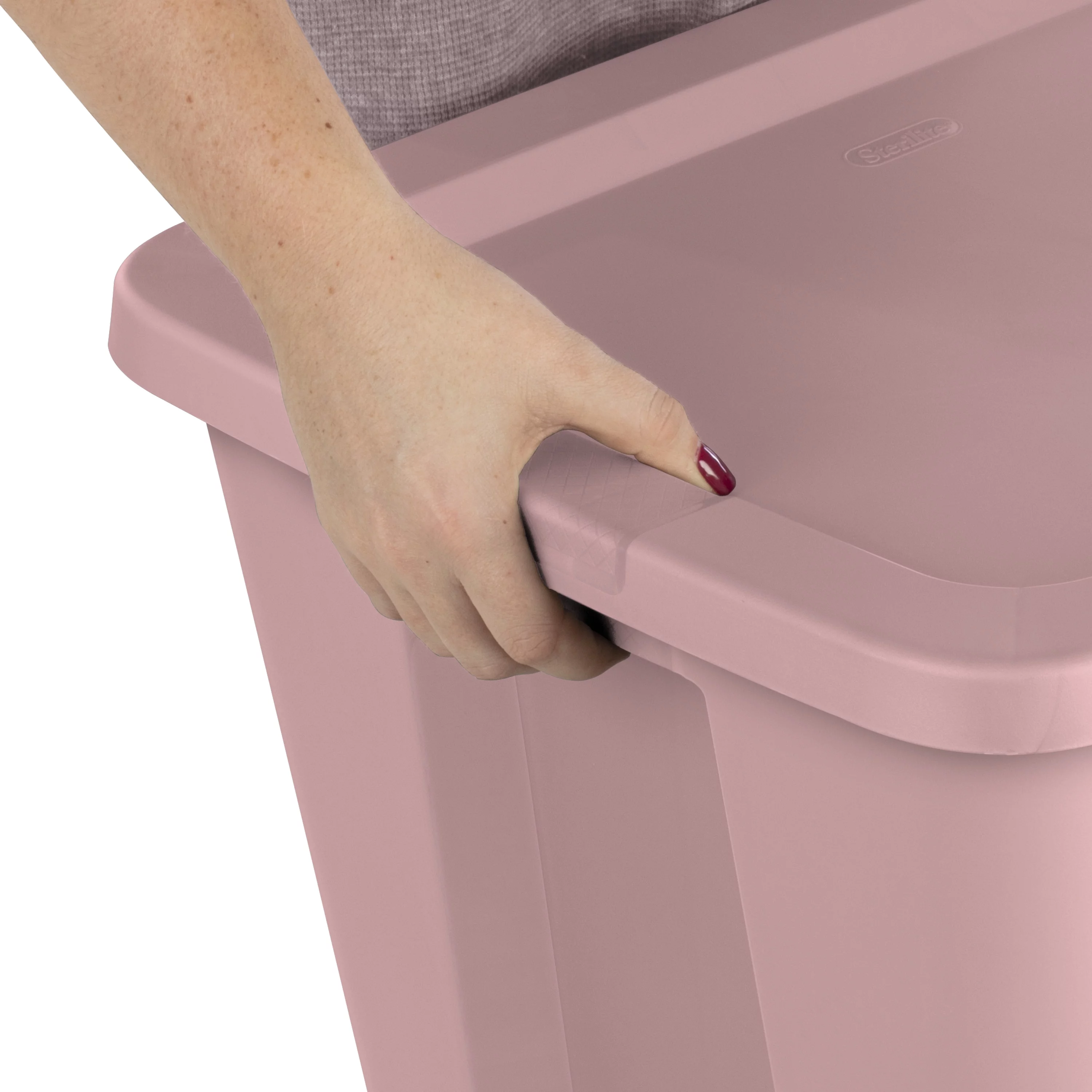 Sterilite 18 Gallon Tote Box Plastic, Gray, Set of 8