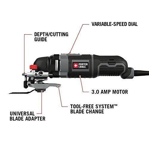 Porter-Cable PCE605K 3-Amp Corded Oscillating Multi-Tool Kit with 31 Accessories