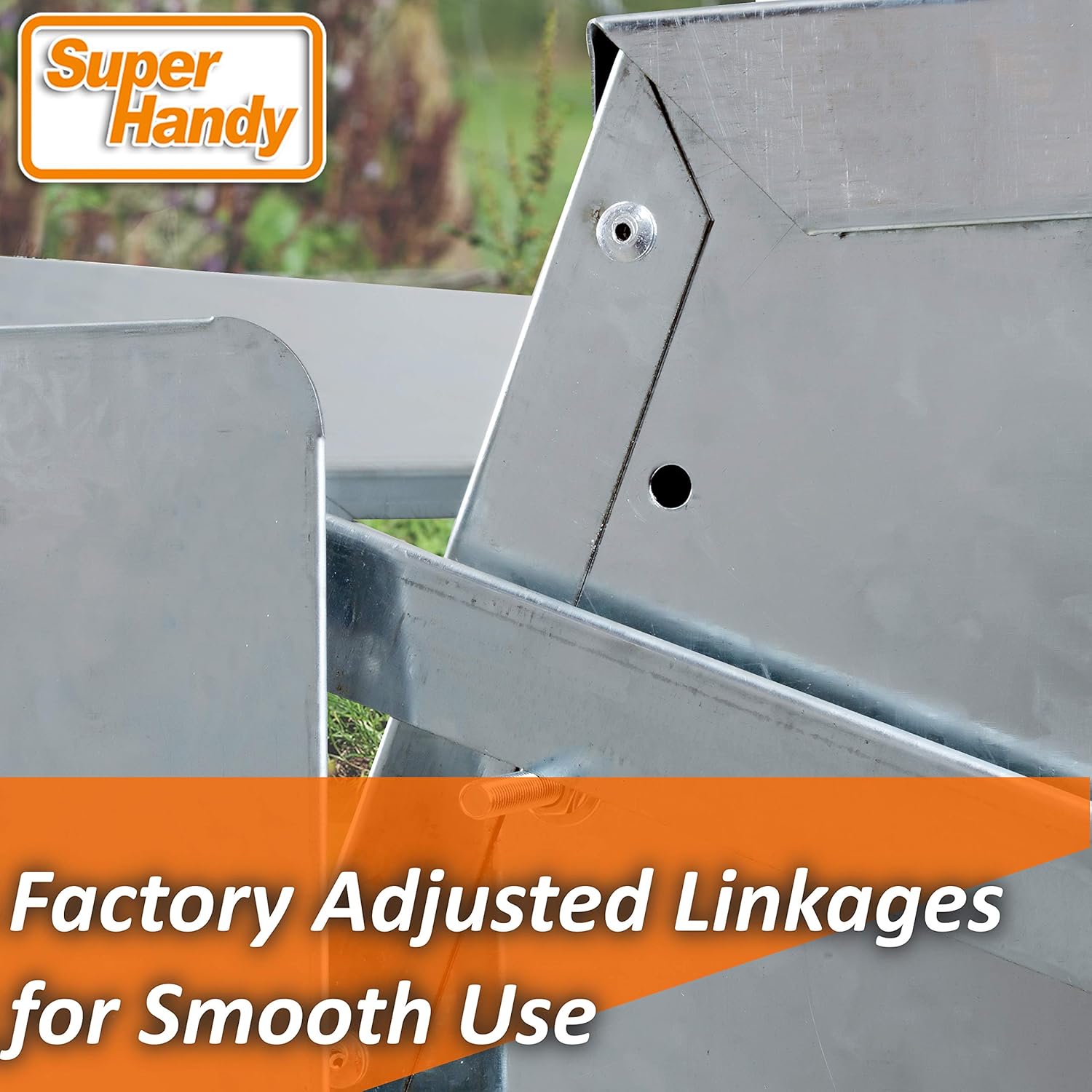 SuperHandy Chicken Feeder Automatic 20lbs (9kg) Capacity Trough Feeds 6-12 Poultry/Fowl Up to 10 Days Keeps Dry with Spill Proof Galvanized Steel
