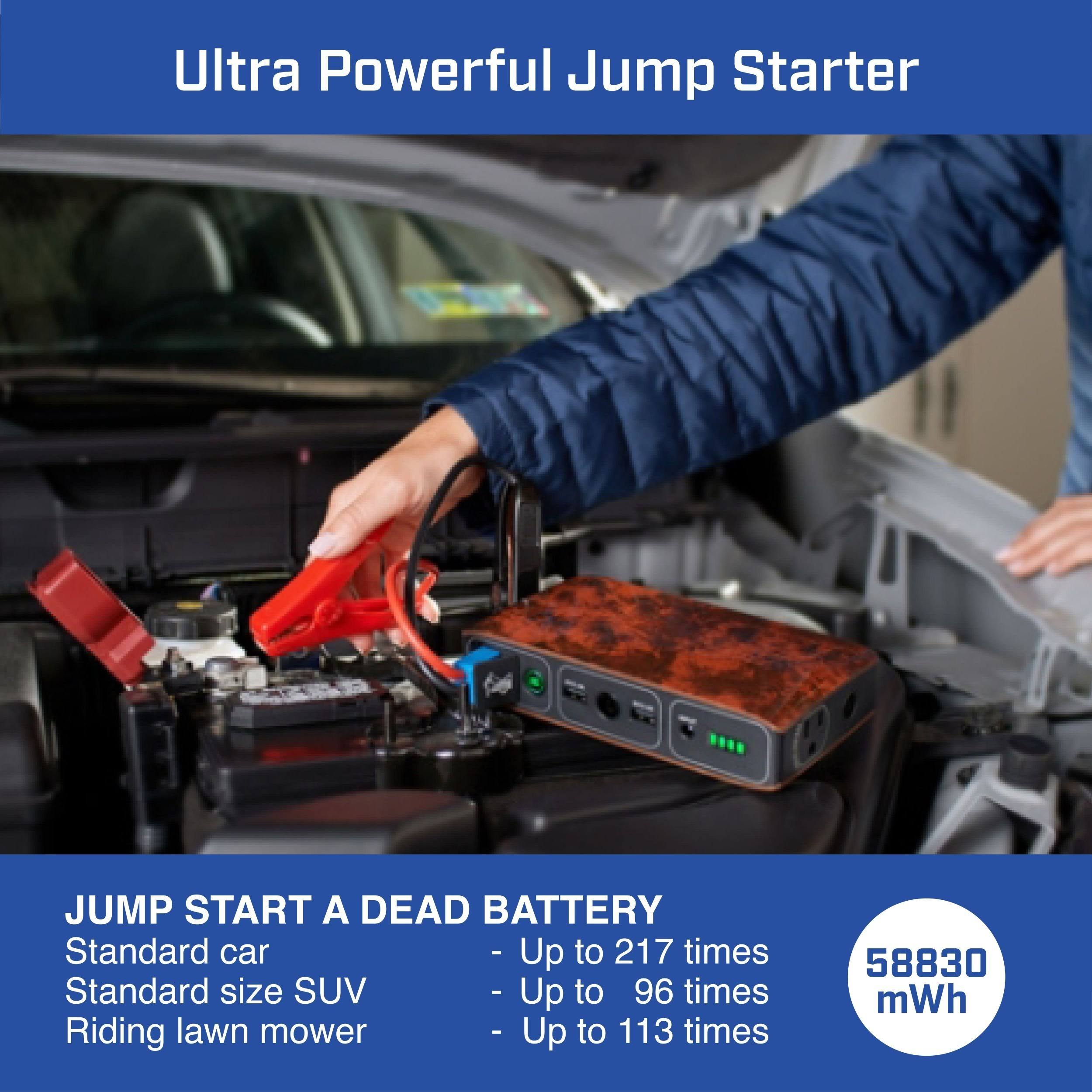 Halo Bolt 58830 mWh Portable Phone Laptop Charger Car Jump Starter with AC