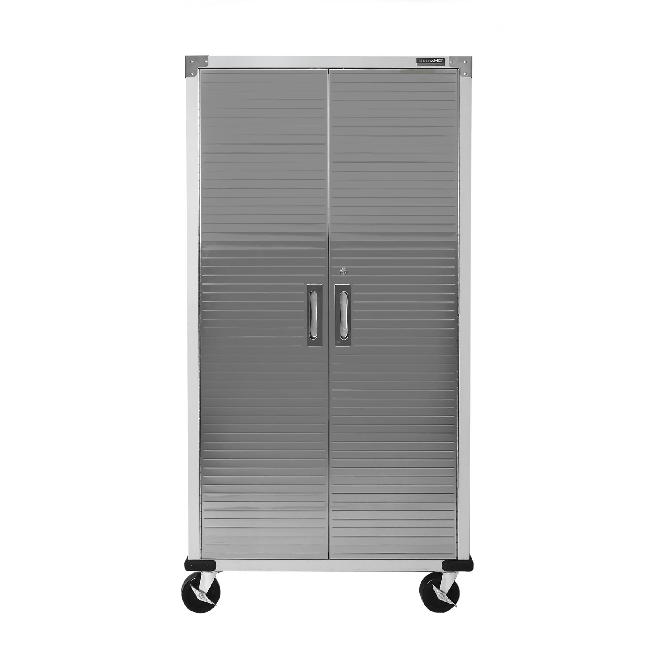 Seville Classics UltraHD Steel Body Lockable Storage Filing Cabinet Organizer Locker Shelving Unit 36" W x 18" D x 72" H, Granite Gray