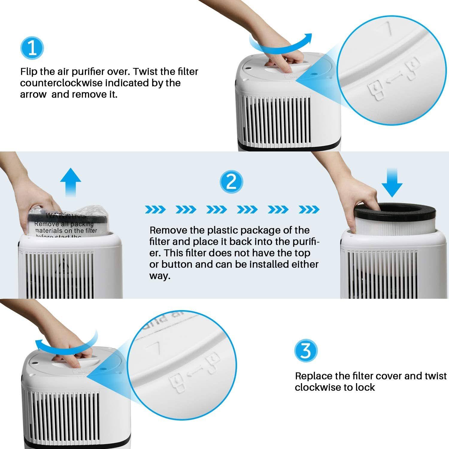 Okaysou AirMic4S Medical Grade Air Purifier for Home Allergies and Pets