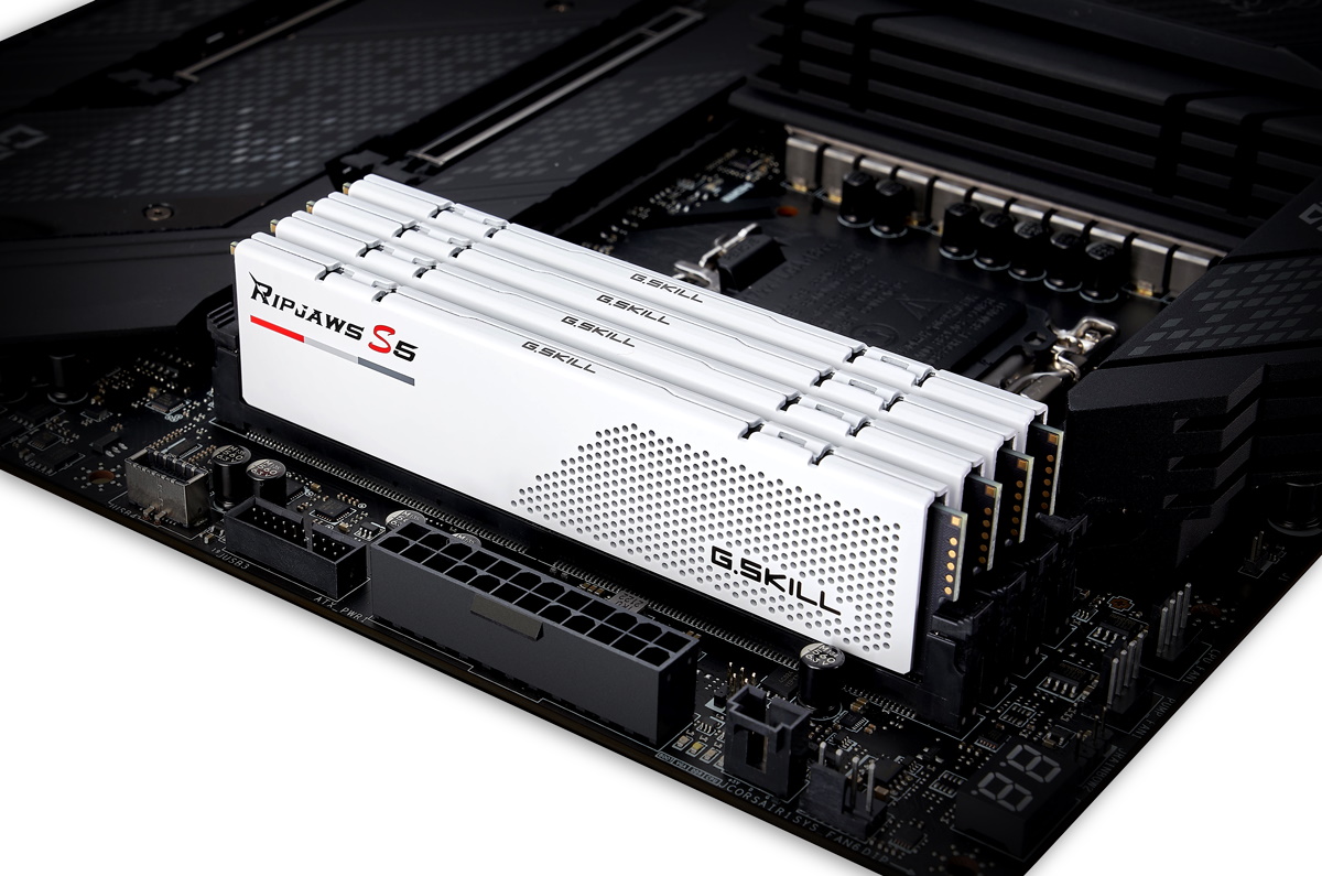 64GB G.Skill DDR5 Ripjaws S5 6000MHz CL30 Dual Channel Kit 2x 32GB White