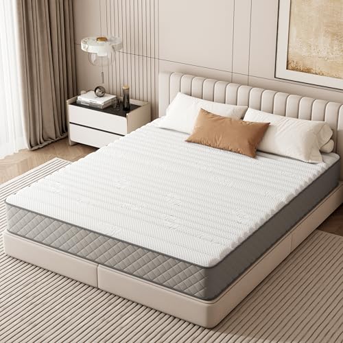 Full Mattress, 12 Inch Full Size Mattress with Cooling-Gel Memory Foam &Pocket Spring Hybrid, CertiPUR-US Certified, Medium Firm