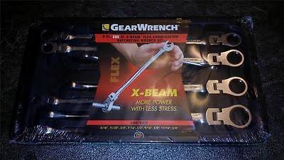 GearWrench 85298 - 9 Piece X-Beam SAE Flex Combination Ratcheting Wrench Set
