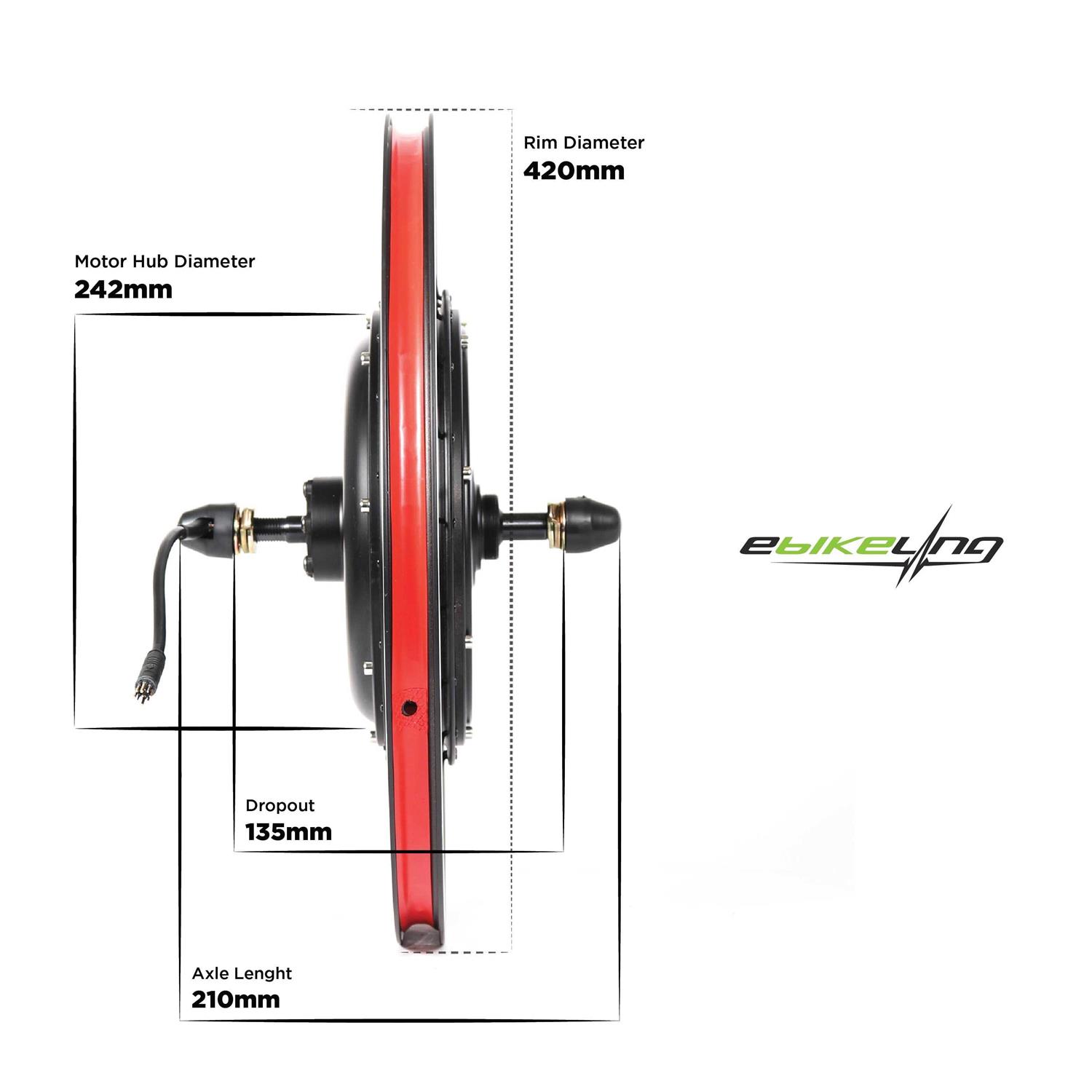 eBikeling Waterproof Ebike Conversion Kit For Electric Bike Front - Sports Supplies Online Store