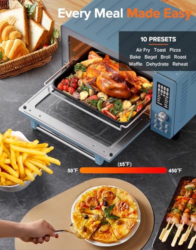 Nuwave Bravo Pro Smart 21QT Toaster Oven Air Fryer Combo, Convection Oven Countertop, 10 functions all in 1, with even & quick crisp technology