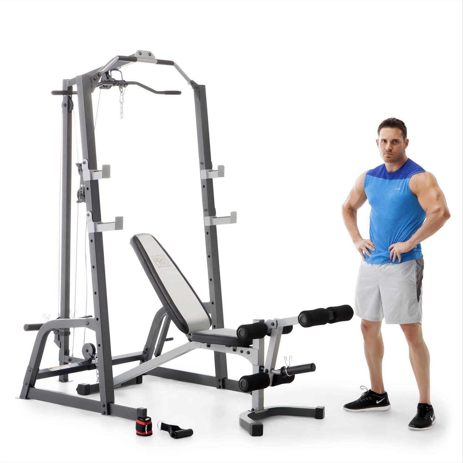 Marcy Pro Deluxe Cage System with Weight Bench PM-5108 - Sports Supplies Online Store