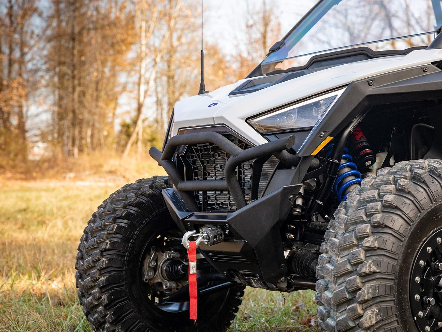 SuperATV 4500 lb Black Ops Winch with Heavy Duty Winch Mounting Plate for 2020+ Polaris RZR PRO XP/RZR PRO XP4 | Complete Winch & Winch Mount Kit