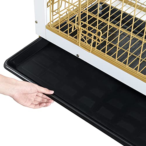 HOOBRO Dog Crate Furniture, 38.6" Large Dog Kennel Indoor, Wooden Cage with Pull-Out Tray