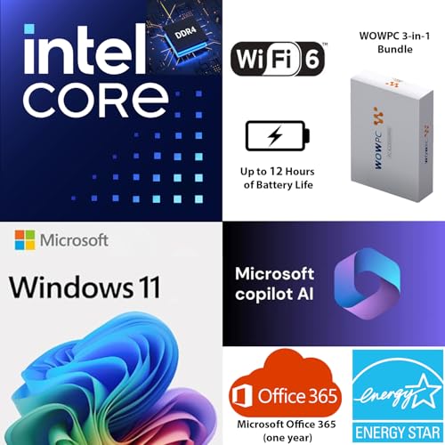 HP 14 Ultrabook • Intel 4-Core N150 • Microsoft 365 • Copilot AI • 32GB RAM • 1.6TB Storage (128GB SSD + 512GB Portable + 1TB OneDrive) • Wi-Fi 6 •
