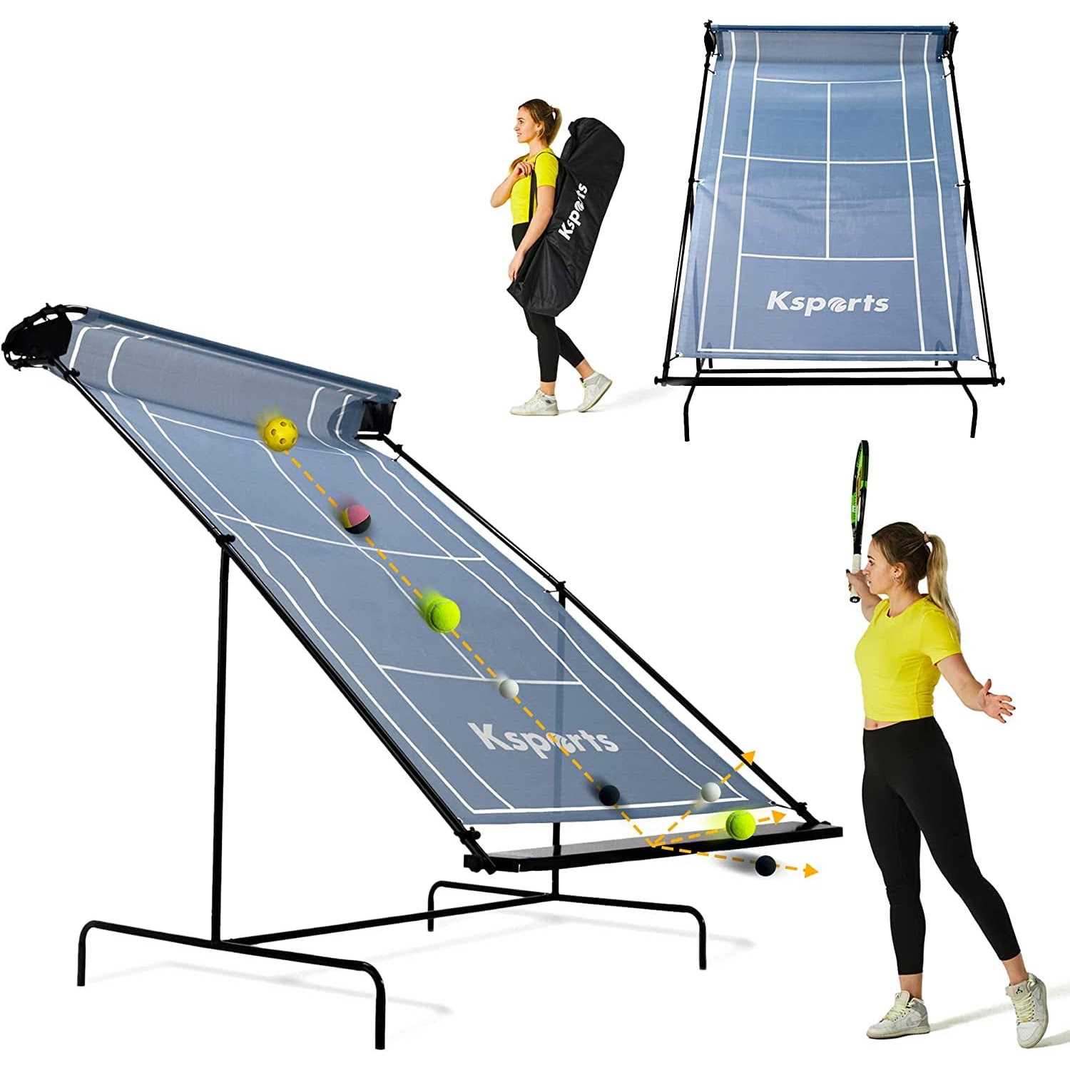 Ksports Sports Indoor Outdoor Tennis Rebounder Net with Carry Bag - Sports Supplies Online Store