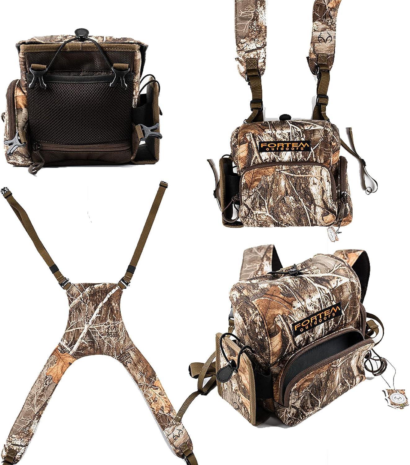 Fortem Outdoors Bino Harness Chest Pack Binocular Harness Bag for Hunting and Rangefinder Case Hunting Pack for Bird Watching, Travel, Hunting