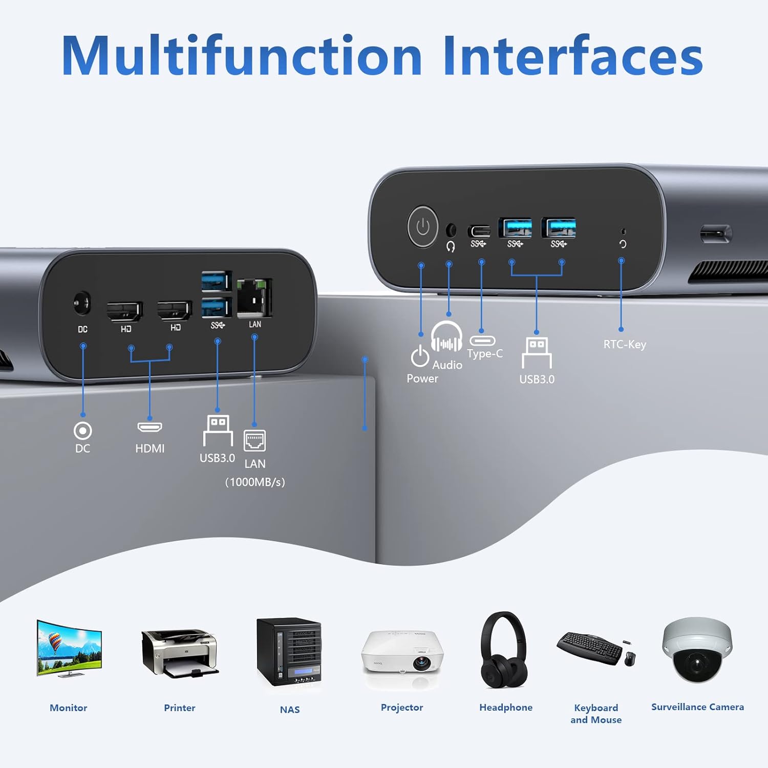 Mini PC Windows 11 Pro, New 4 Core 8th Gen i5-8279U (Up to 4.1GHz), 8G RAM 256G SSD, Smart Cache, Mini Computers 4K 60Hz Dual HDMI, Gigabit Ethernet