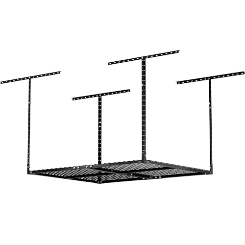 3 x 8FT Overhead Garage Storage Rack,Adjustable Ceiling Storage Racks,Garage Shelving Heavy Duty Storage Organizer System