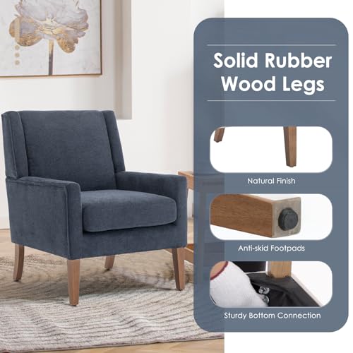 COLAMY Modern Wingback Living Room Chair, Upholstered Fabric Accent Armchair