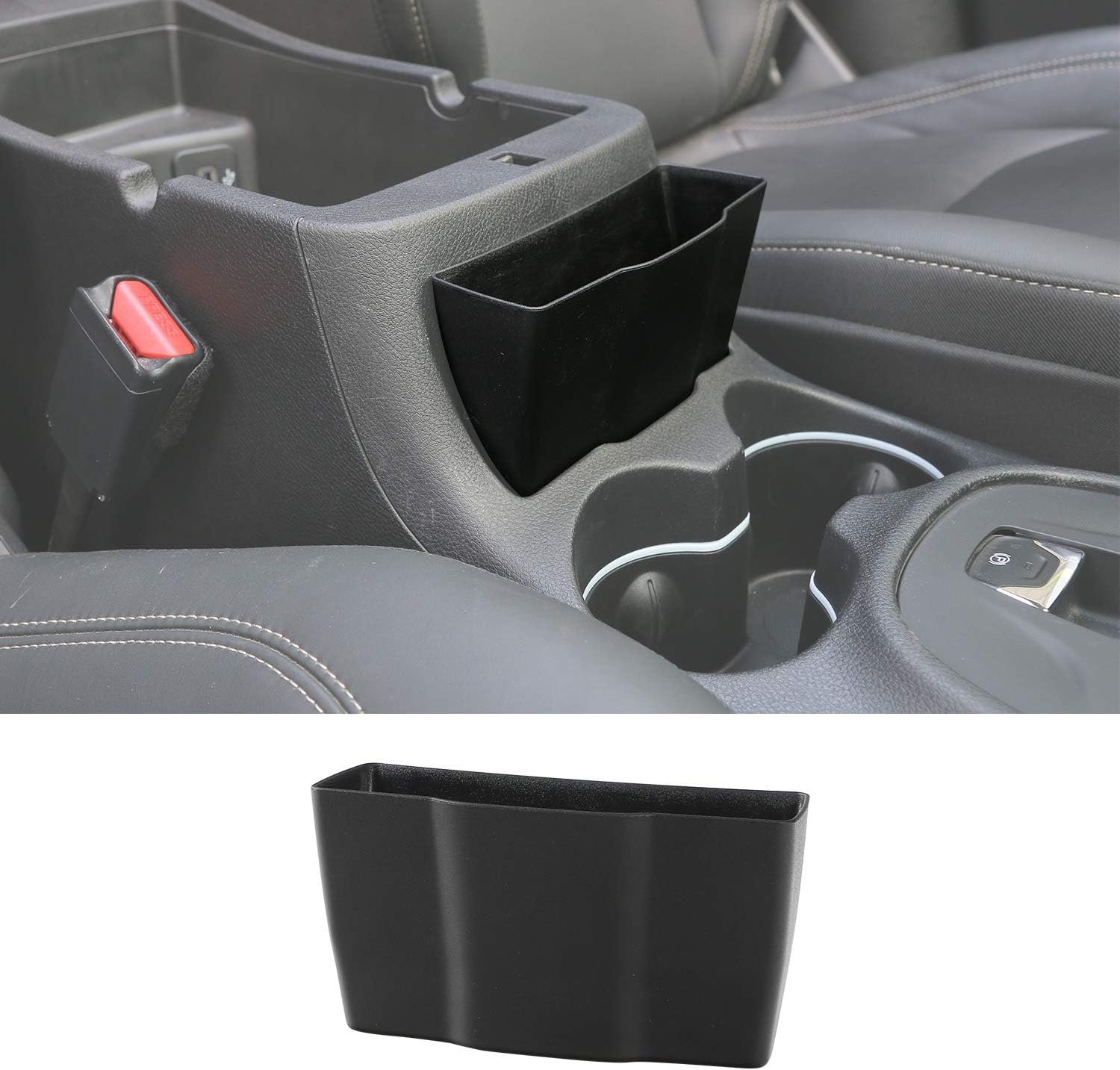 Car Console Organizer Tray, Center Console Insert Storage Tray Armrest Storage Box Organizer for Jeep Cherokee 2014-2019 Pack of 2