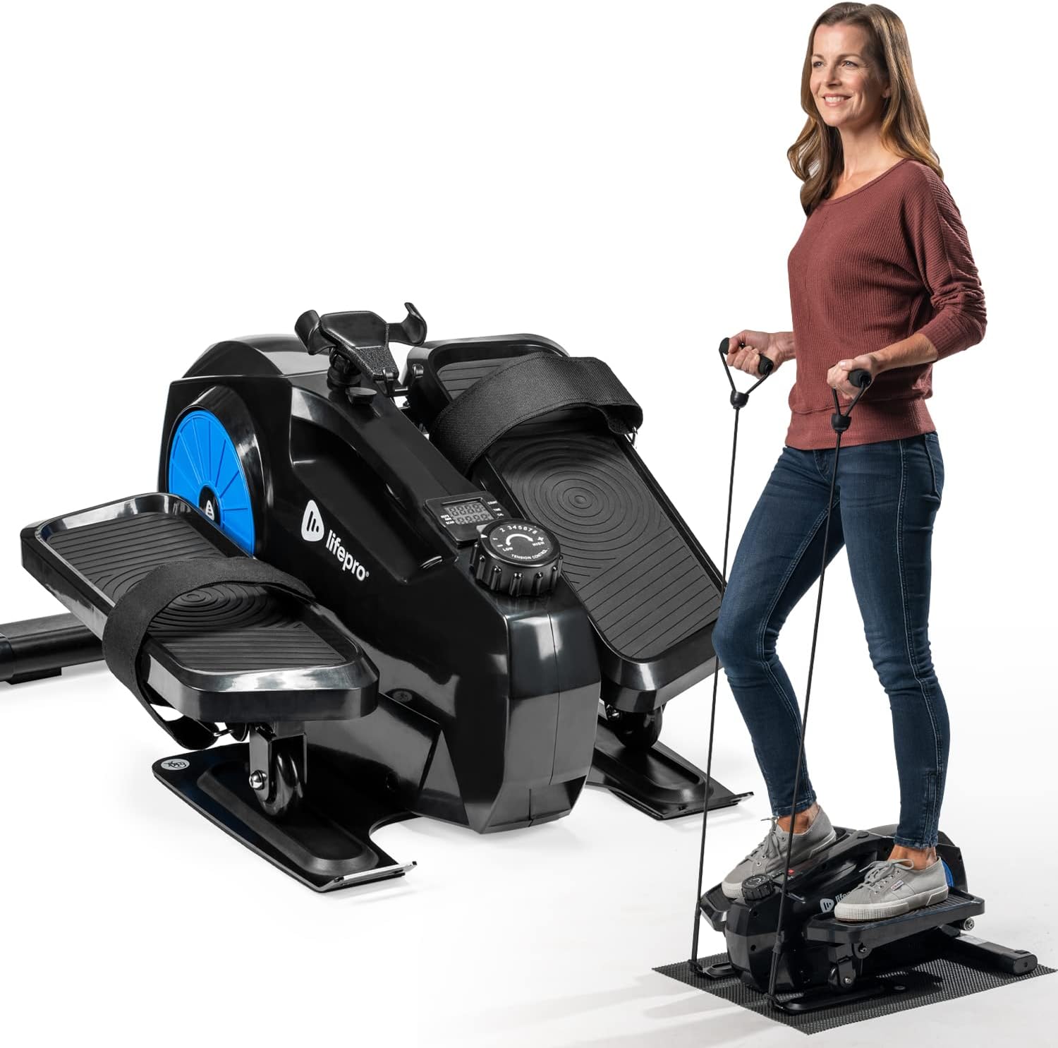 LifePro Under Desk Elliptical Machine for Home & Office - Mini Elliptical Desk Cycle