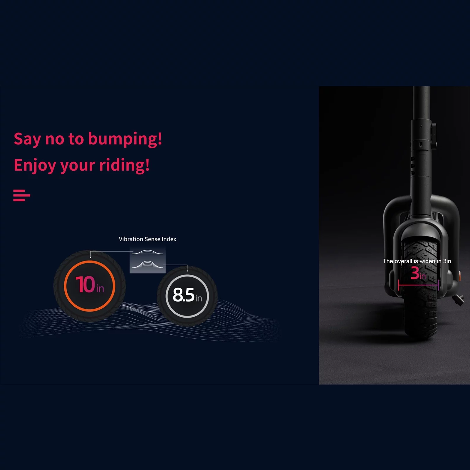 NAVEE N65 500W 10 inch Foldable Electric Scooter for Adults and Teens, 40 Miles Range