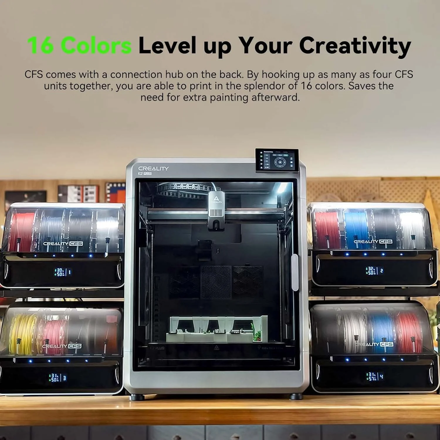 Creality Filament System-CFS 16 Colors Auto Filament Identification &amp; Switch &amp; Relay for K2 Plus