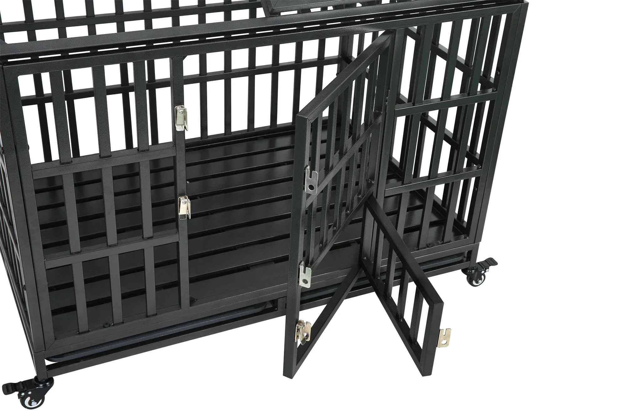 Dcenta Heavy Duty Dog Cage Crate with Roof