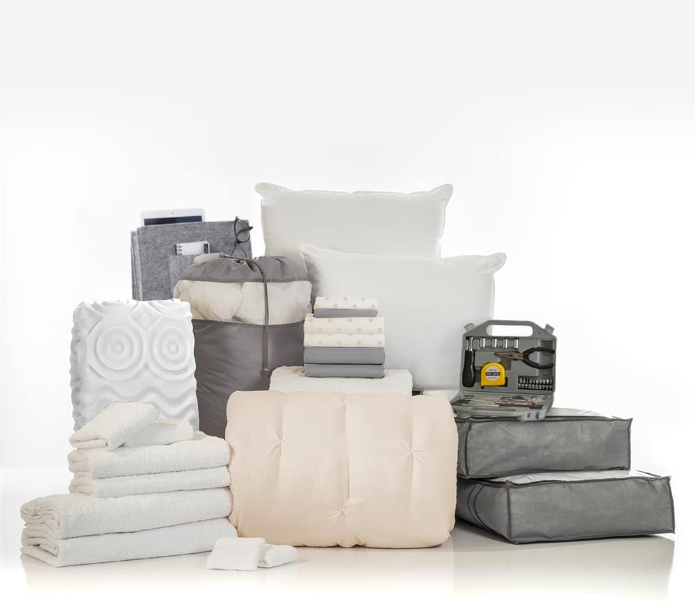 OCM College Dorm Room 25-Piece Complete Campus Pak Trunk Bundle | Twin XL Bedding